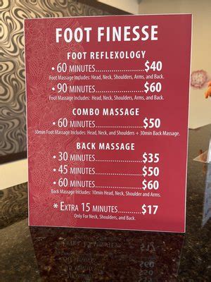 foot finesse massage|Services & Pricing .